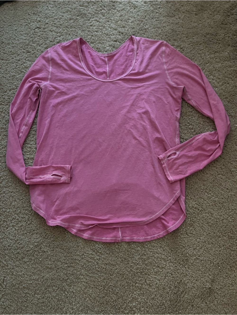 lululemon athletica Women's Long-Sleeve Scoop Neck Top in Rose Pink